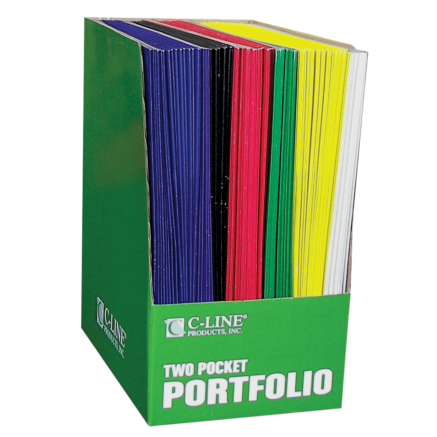 Recycled Two-Pocket Paper Portfolios, Assorted (Set of 100 Folders)