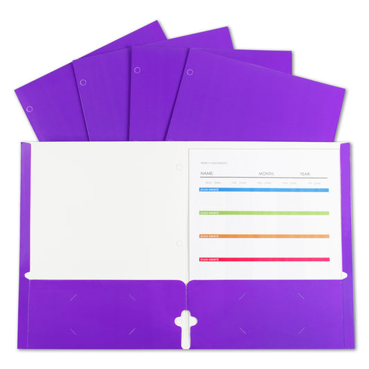 2-Pocket Laminated Paper Portfolio