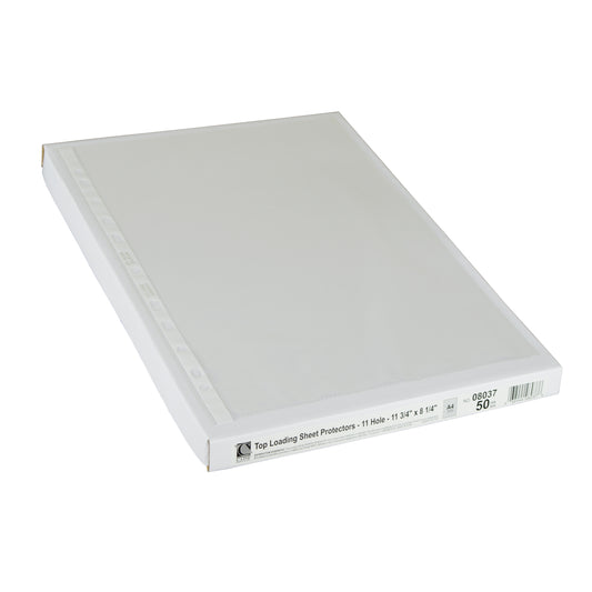 Standard Weight Polypropylene Sheet Protector, A4 size, clear, 11 3/4 x 8 1/4, 50/BX, 08037