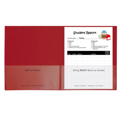 Classroom Connector Folders, Red, 25/BX, 32004