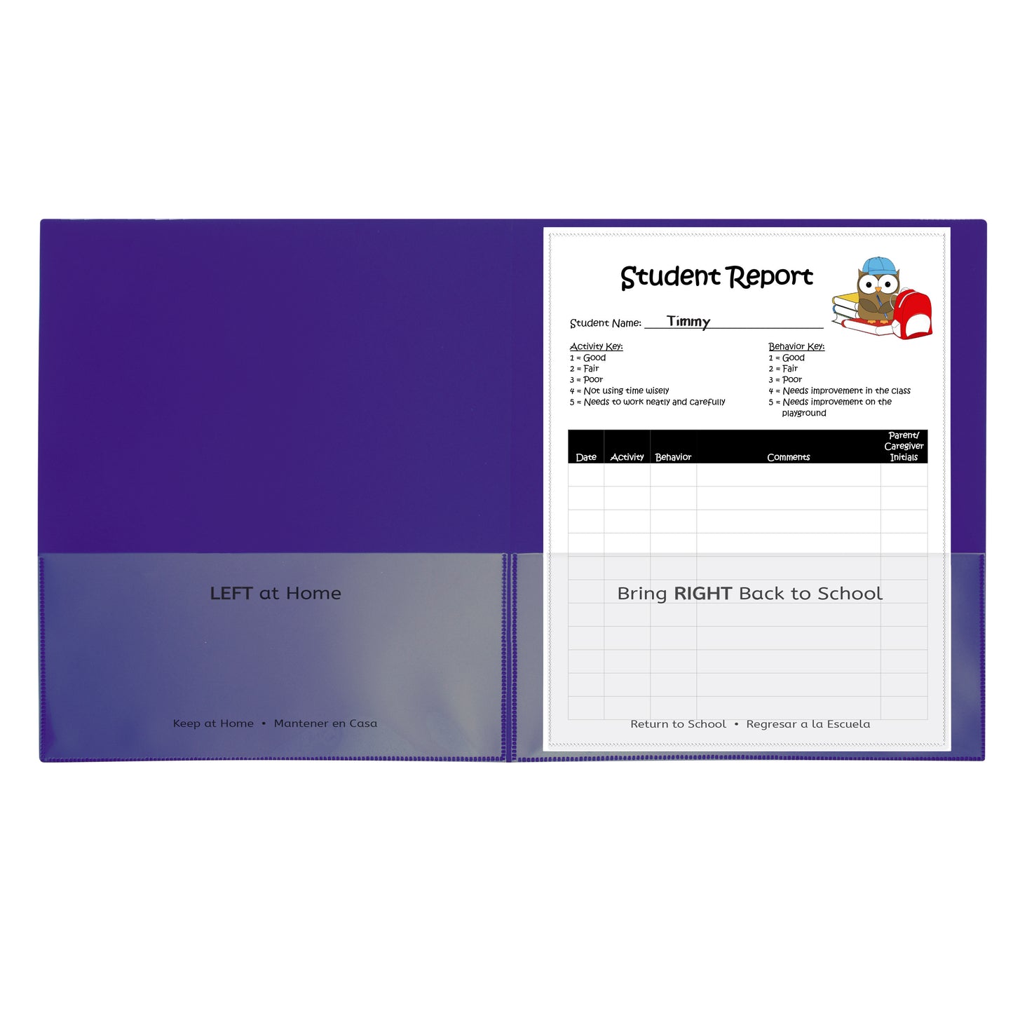 Classroom Connector Folders, Purple, 25/BX, 32009