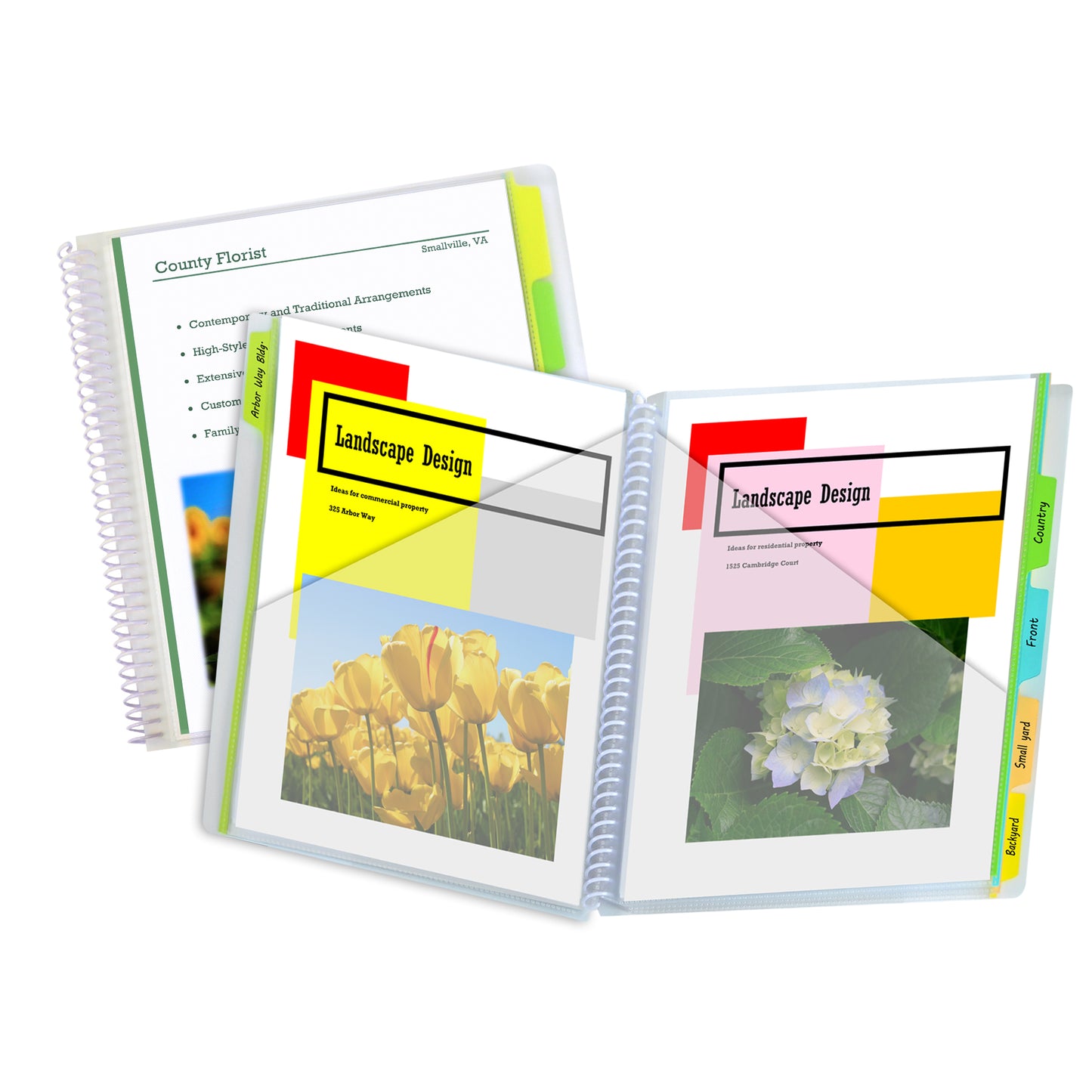 10-Pocket Poly Portfolio with Write-On Tabs (Set of 12 Portfolios)