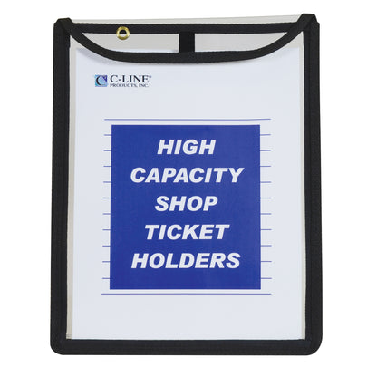 Shop Ticket Holder, Gusseted, Stitched, both sides clear, 9 x 12 x 1, 15/BX, 39912