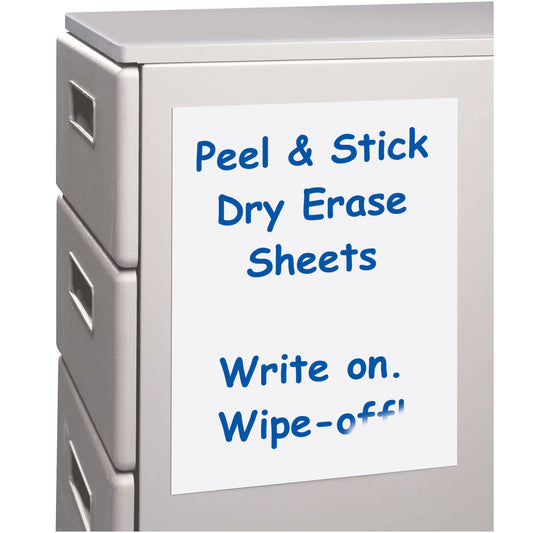 Peel & stick dry erase sheets, 11 X 8 1/2, 25/BX, 57911