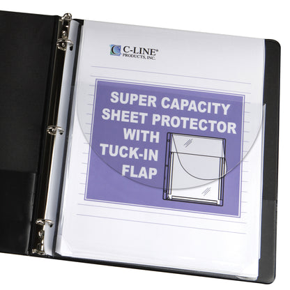 Super Capacity Sheet Protector With Tuck-In Flap, letter size, 10/PK, 61027