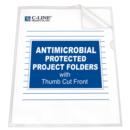 Project Folder with Antimicrobial Protection, reduced glare, 11 X 8 1/2, 25/BX, 62137