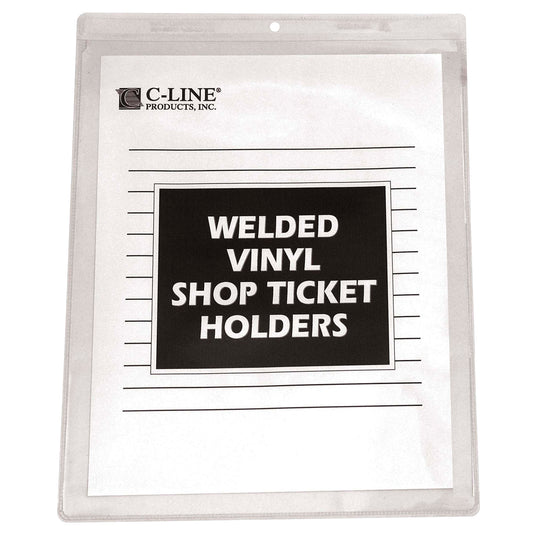 Vinyl Shop Ticket Holder, both sides clear, 8 1/2 x 11, 50/BX, 80911