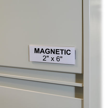 HOL-DEX Magnetic Shelf/Bin Label Holders, 2  inch Magnetic Label Holder, 10/BX, 87247