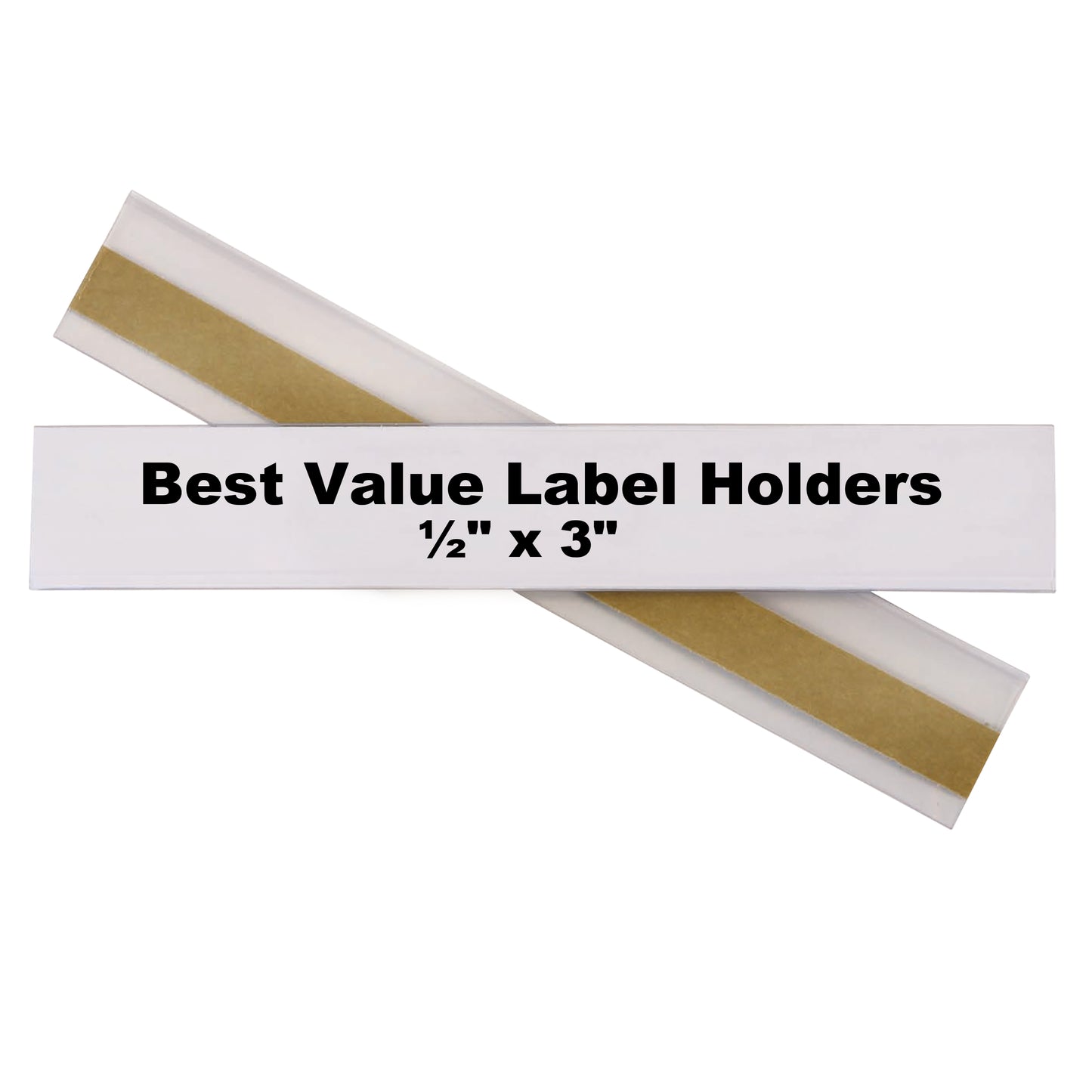 Best Value Peel & Stick Shelf/Bin Label Holders, 1/2 inch x 3 inch Removable Adhesive Label Holder, 50/PK, 87607