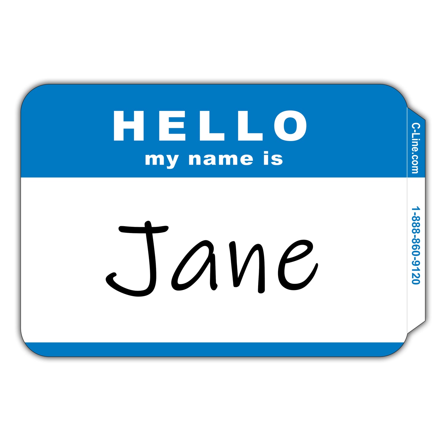 Hello Badges, Blue, 3½ x 2¼, 20/PK (Set of 25 Packs)