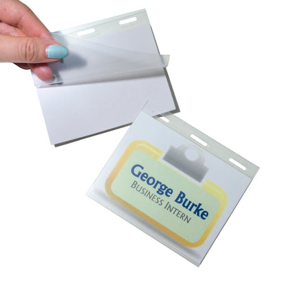 Self-Laminating Magnetic Style Name Badge Kit, 4 x 3, 20/BX, 92843