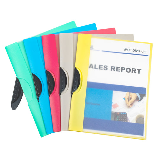 Clip 'N Go Report Cover, Assorted Colors (Color May Vary) (Set of 24 Report Covers)