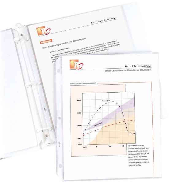 Standard Weight Polypropylene Sheet Protector, clear, 11 x 8 1/2, 50/BX, 62037