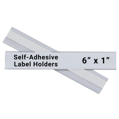 Best Value Peel & Stick Shelf/Bin Label Holders, 1 inch x 6 inch Removable Adhesive Label Holder, 50/PK, 87627