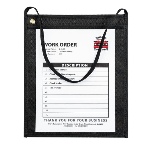 Hanging Shop Ticket Holder with Fabric Back, 9" x 12", 15/BX, 74112