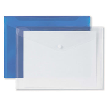 SNAP PORTFOLIO POLY ENVELOPES, LETTER - BLUE (12/P